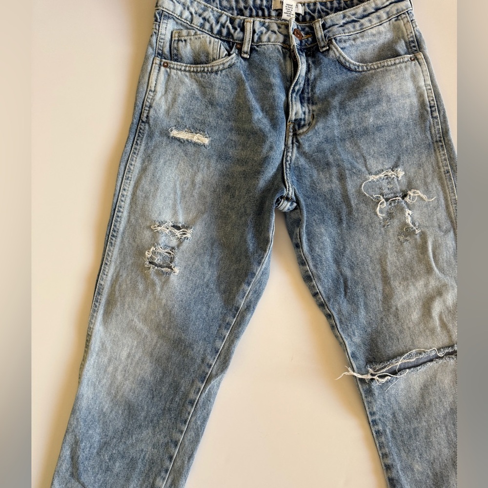 Distressed ankle jean straight leg - Picture 5 of 14